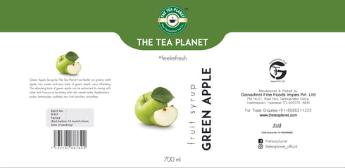 The Tea Planet Green apple Syrup 700 ml